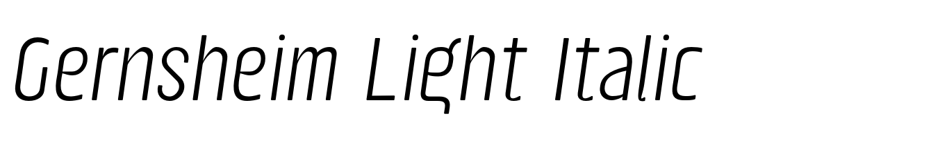 Gernsheim Light Italic